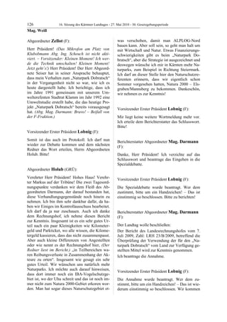 16. LTG-Sitzung am 27. Mai 2010