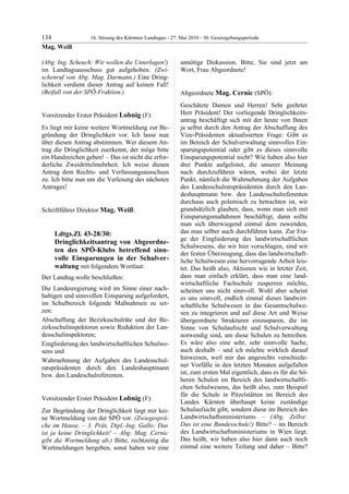 16. LTG-Sitzung am 27. Mai 2010