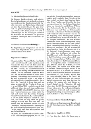 16. LTG-Sitzung am 27. Mai 2010