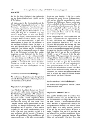 16. LTG-Sitzung am 27. Mai 2010