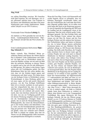 16. LTG-Sitzung am 27. Mai 2010