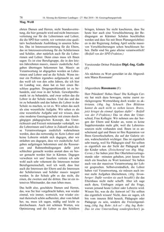 16. LTG-Sitzung am 27. Mai 2010