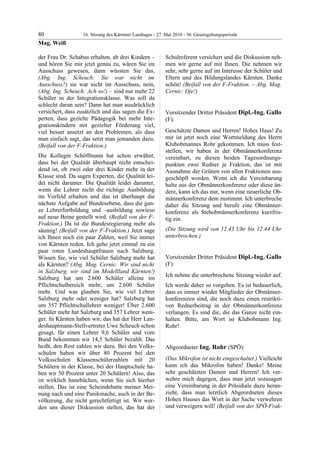 16. LTG-Sitzung am 27. Mai 2010