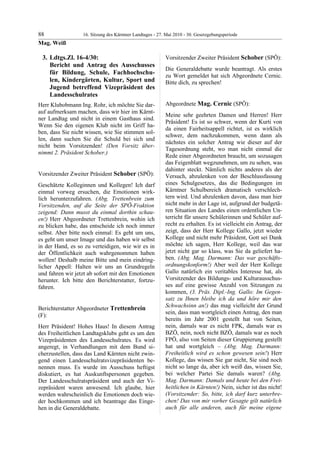 16. LTG-Sitzung am 27. Mai 2010