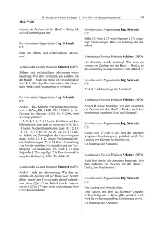 16. LTG-Sitzung am 27. Mai 2010