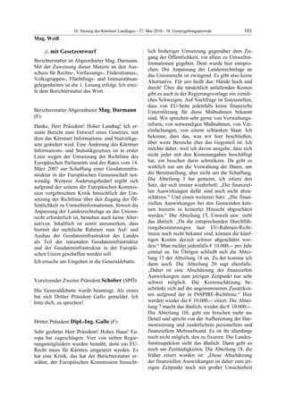 16. LTG-Sitzung am 27. Mai 2010