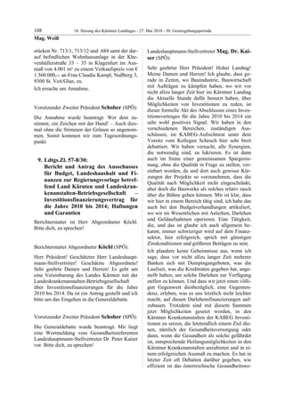 16. LTG-Sitzung am 27. Mai 2010