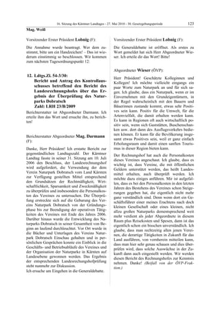 16. LTG-Sitzung am 27. Mai 2010