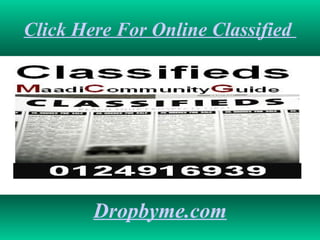 Click Here For Online Classified   Dropbyme.com 