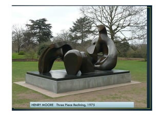 HENRY MOORE Three Piece Reclining, 1975 
 