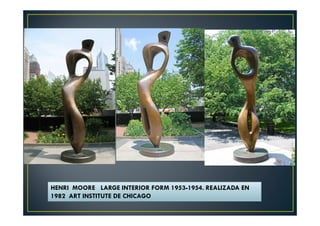 HENRI MOORE LARGE INTERIOR FORM 1953-1954. REALIZADA EN 
1982 ART INSTITUTE DE CHICAGO 
 