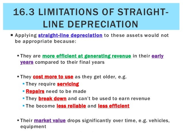 16 3 limitations of straight line depreciation depreciation straight line