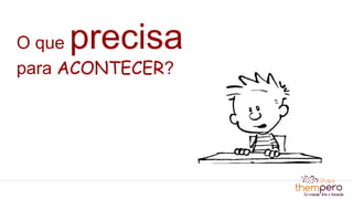 O que precisa
para ACONTECER?
 