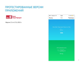 ПРОТЕСТИРОВАННЫЕ ВЕРСИИ
ПРИЛОЖЕНИЙ
7
Версия 2.3 от 17.11.2015 г.
 