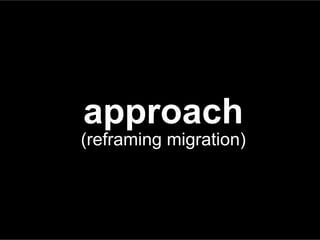 approach
(reframing migration)
 