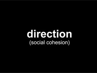 direction
(social cohesion)
 