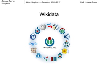 Gender Gap on
Wikipedia
Open Belgium conference – 06.03.2017 Ciell, Loraine Furter
Wikidata
 