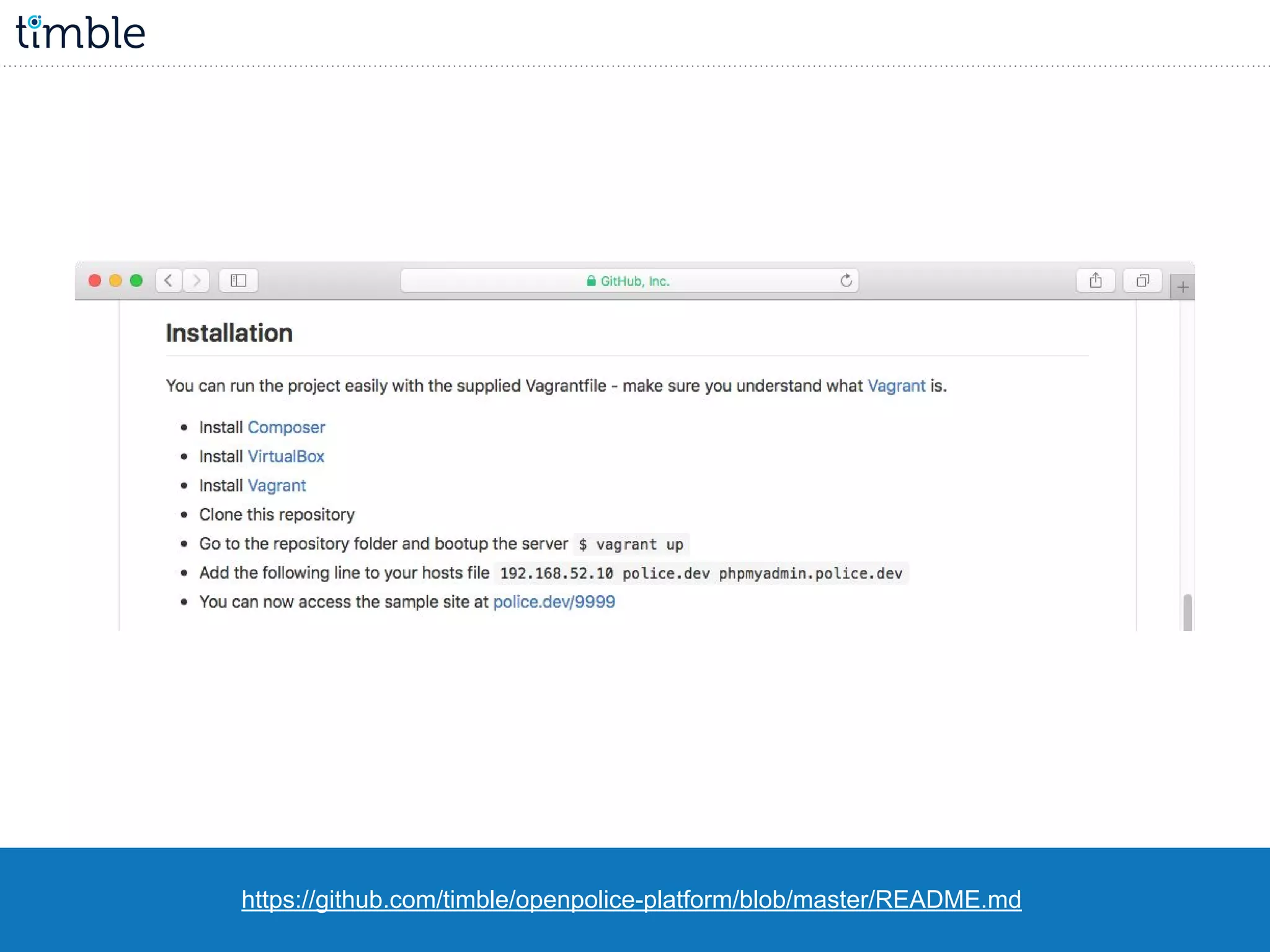 https://github.com/timble/openpolice-platform/blob/master/README.md
 