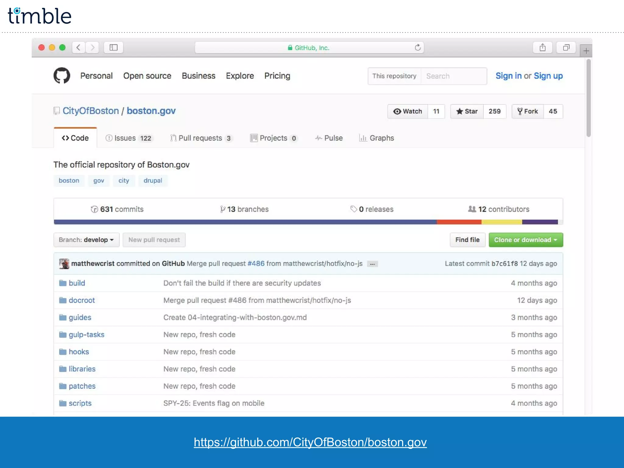 https://github.com/CityOfBoston/boston.gov
 