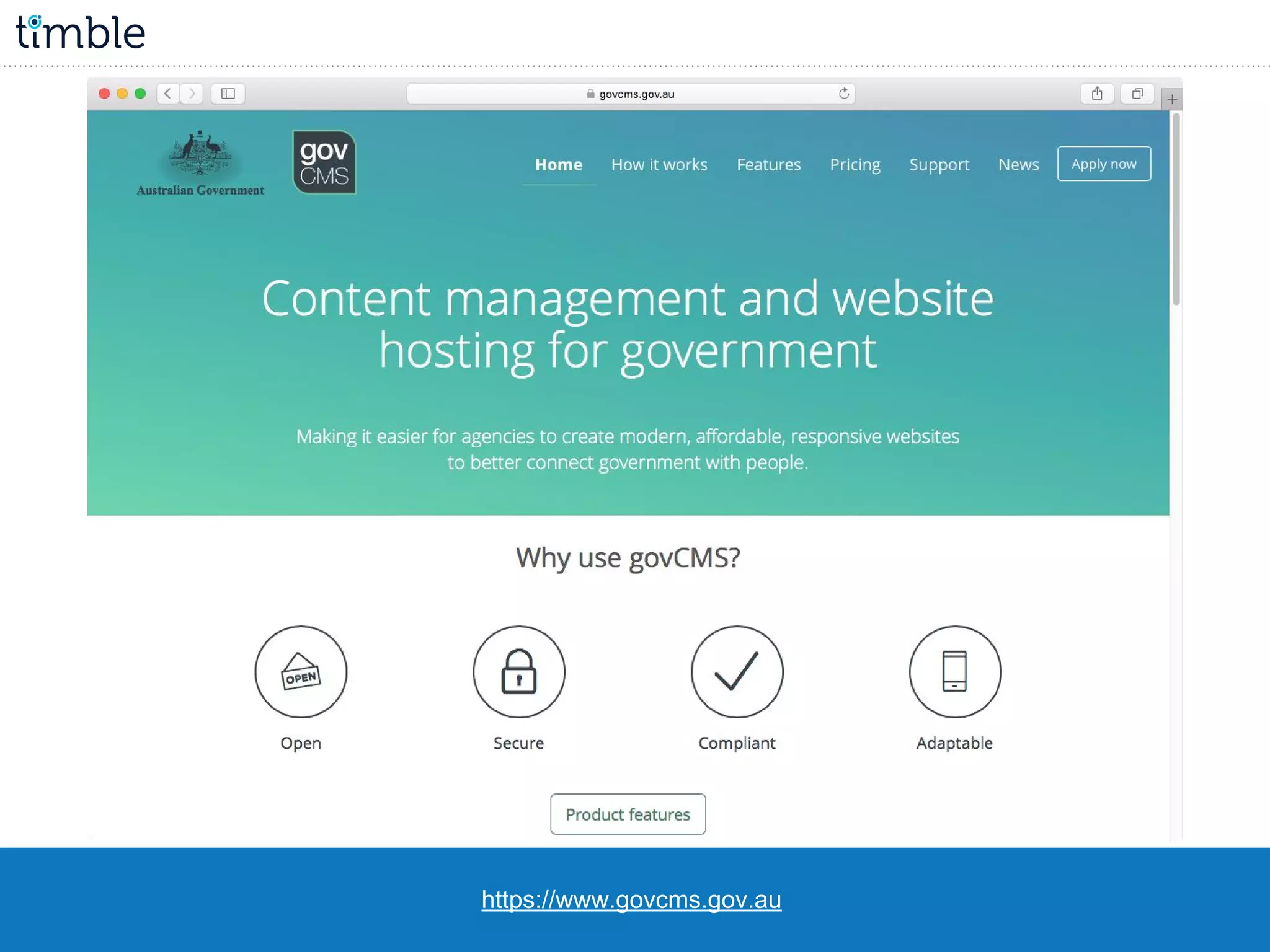 https://www.govcms.gov.au
 