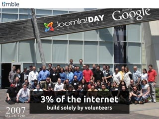 3% of the internet
build solely by volunteers
 