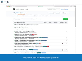 https://github.com/CityOfBoston/boston.gov/issues
 