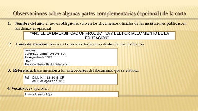 La carta administrativa