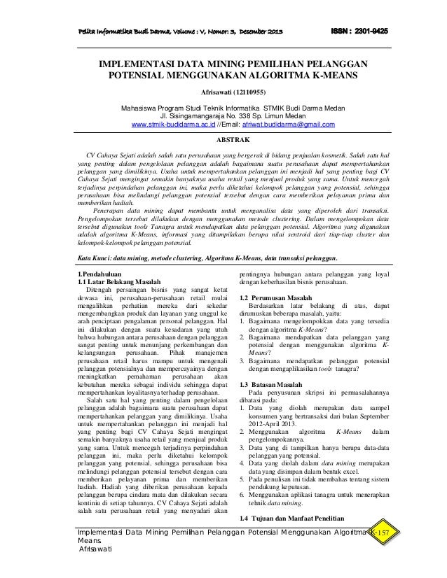 16 Afrisawati Implementasi Data Mining Pemilihan Pelanggan Potensia