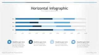 Flaty PowetPoint Presentation www.flaty.com
Horizontal infographic
Your tagline goes here
0% 10% 20% 30% 40% 50% 60% 70% 8...