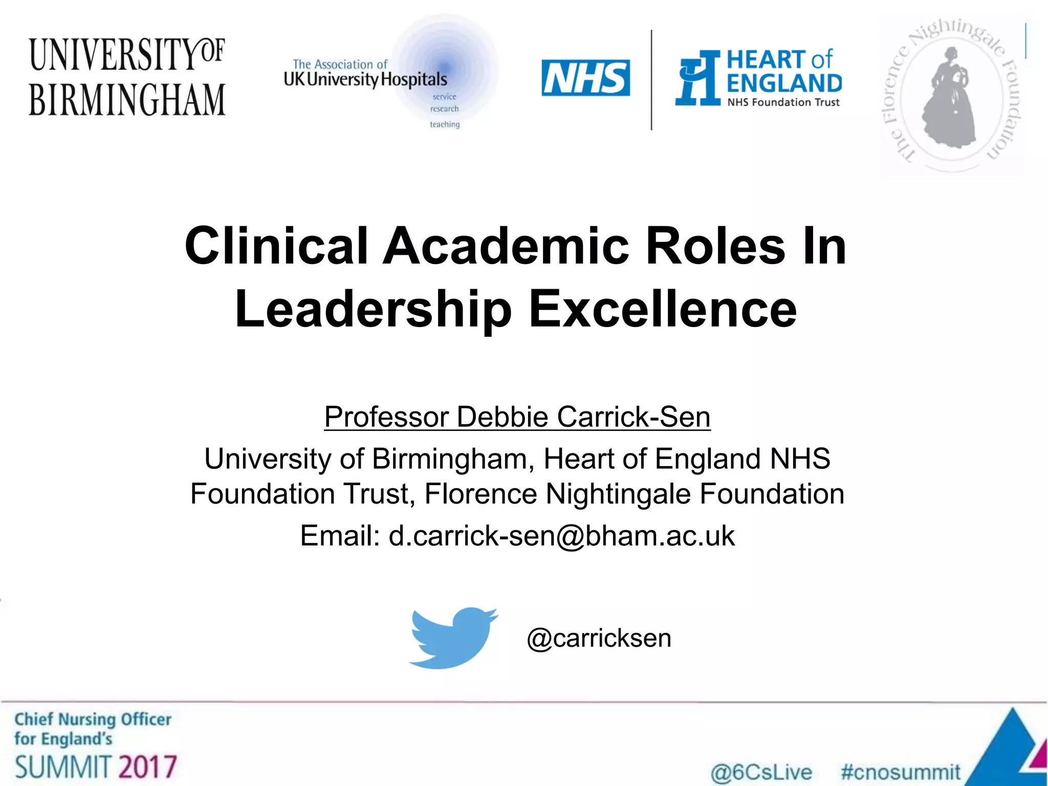 Clinical Academic role in leadership excellence | PDF | Human Resources ...