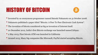 An Introduction to Bitcoins in India | PPTX