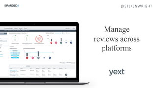 @STEKENWRIGHT
Manage
reviews across
platforms
 