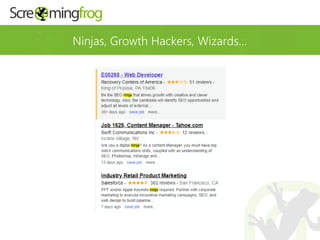 Ninjas, Growth Hackers, Wizards…
 