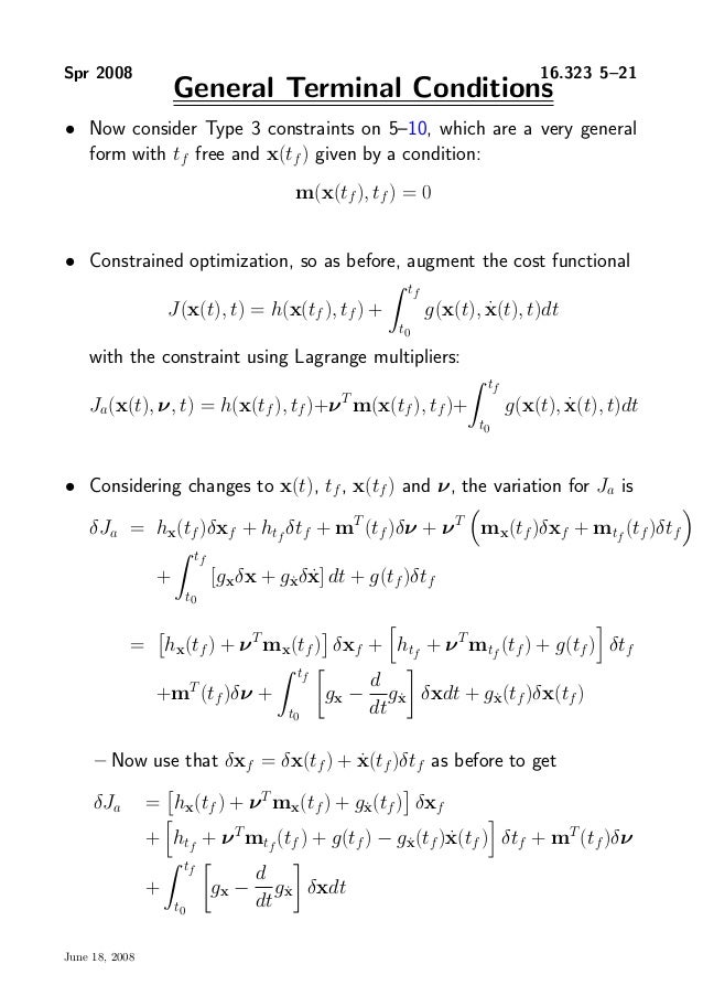Optimal Control Principle Slided