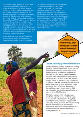 Research Program WCA, Highlights 2016 - Smallholders in Mali Adjust Crop Management Decisions Thanks to Satellite Monitoring