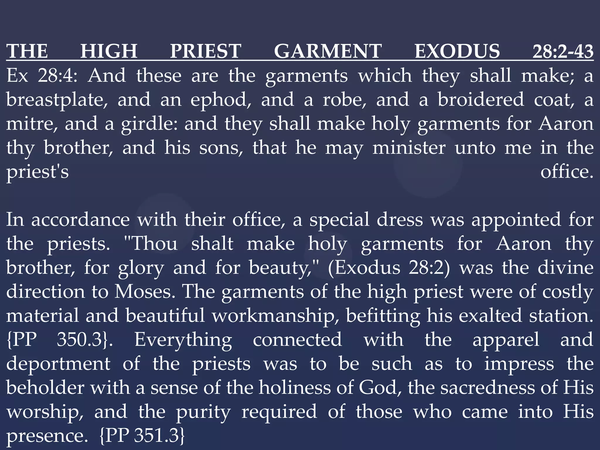 16. the garments of the high priest | PDF