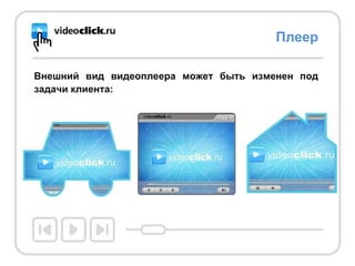 Внешний вид видеоплеера может быть изменен под задачи клиента:  Плеер 