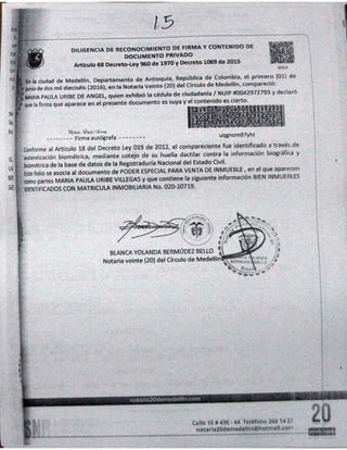 PharmaCielo Rionegro Facility deed 1