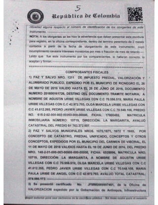 PharmaCielo Rionegro Facility deed 1