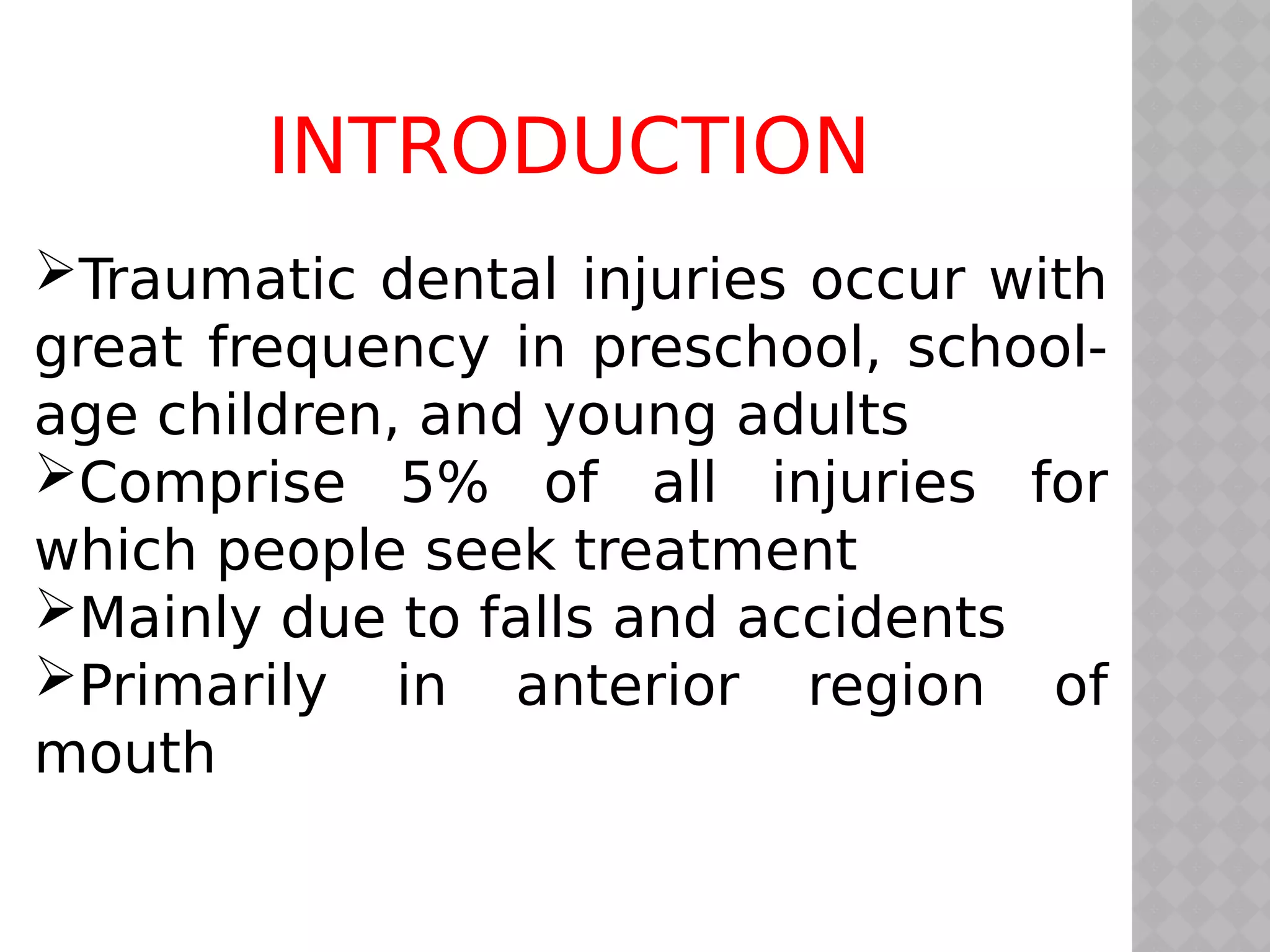 traumatic injuries to teeth | PDF