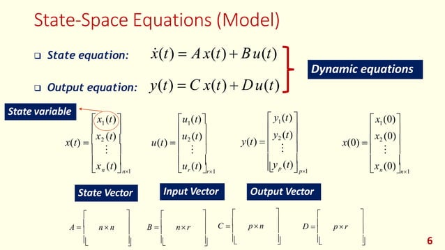 state space representation,State Space Model Controllability and ...