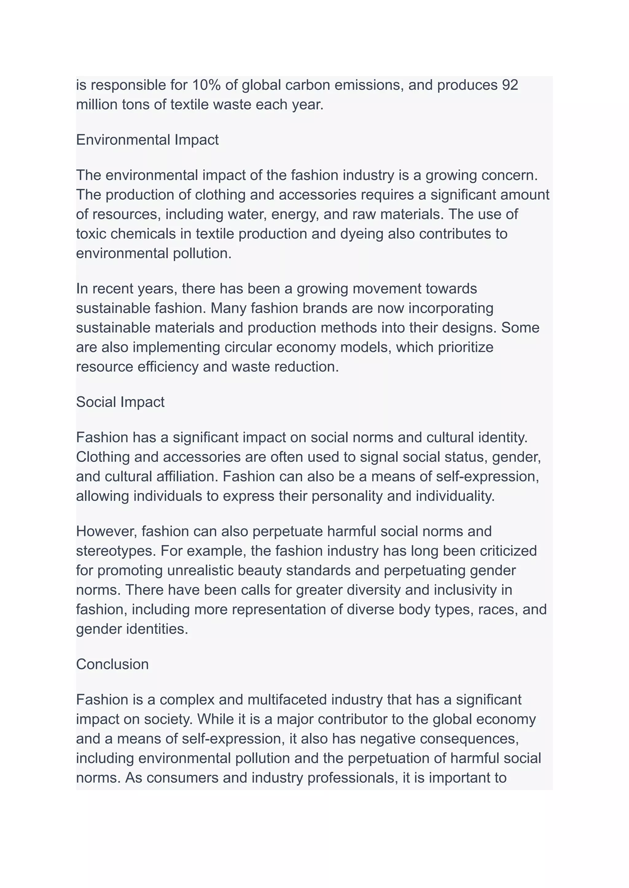The latest fashion trends | PDF | Apparel Industry | Industries