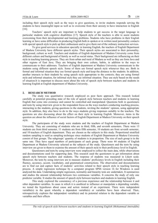 The role of speech style between teacher and student in learning ...