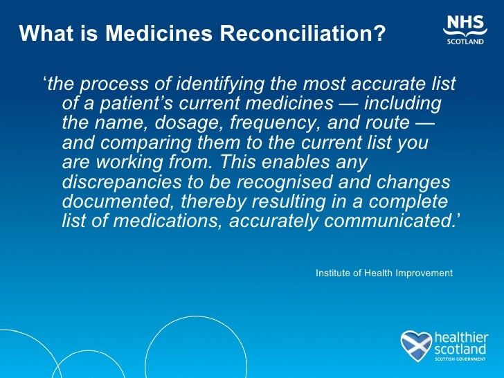 Medicines Reconciliation Needs You!