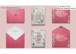 Kartu Undangan Model Single Hardcover + Amplop Cute Pink Flower✨