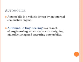 16. Introduction to automobile engineering (Inglés) (Presentación ...