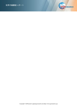 Copyright © QYResearch | japan@qyresearch.com |https://www.qyresearch.co.jp
世界市場調査レポート
 