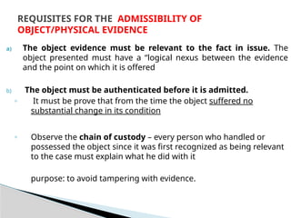 Rules on Evidence in a crime ........pptx