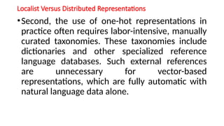 Localist Versus Distributed Representations | PPTX