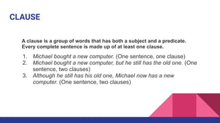 Comprehensive Guide to Phrases and Clauses in English Grammar | PDF